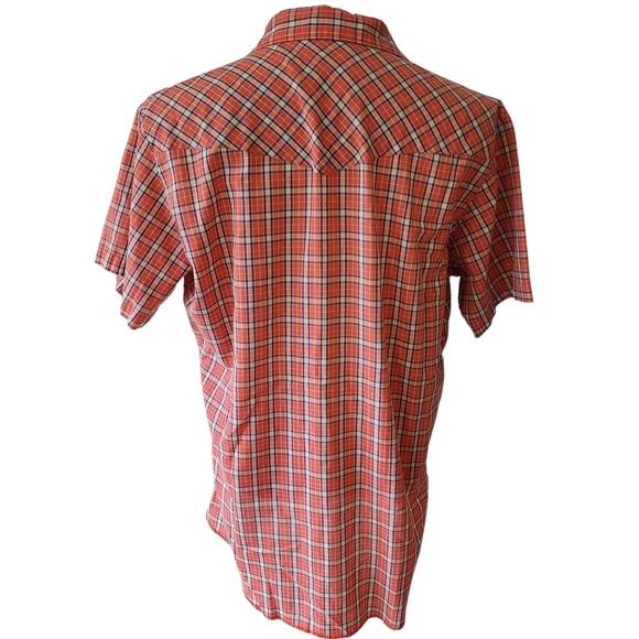 Vintage Wrangler Western Plaid Pearl Snap Shirt Short Sleeve - LT (Large Tall) - Picture 4 of 7